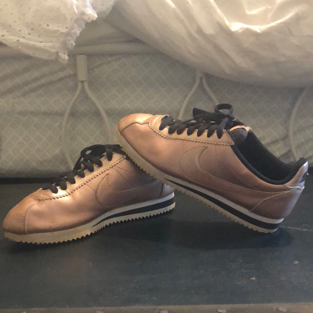 Rose gold Nike Cortez